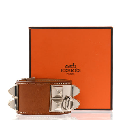 Hermes Barenia Collier De Chien CDC Bracelet L Fauve 7 of 7