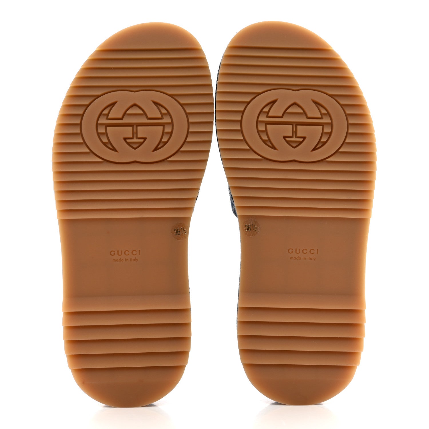 Gucci New Denim GG Monogram Angelina Platform 55mm Slide Sandals 36.5 Blue Tea 5 of 9