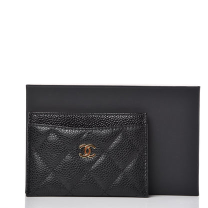 Chanel Caviar Quilted Card Holder Black 9 of 9