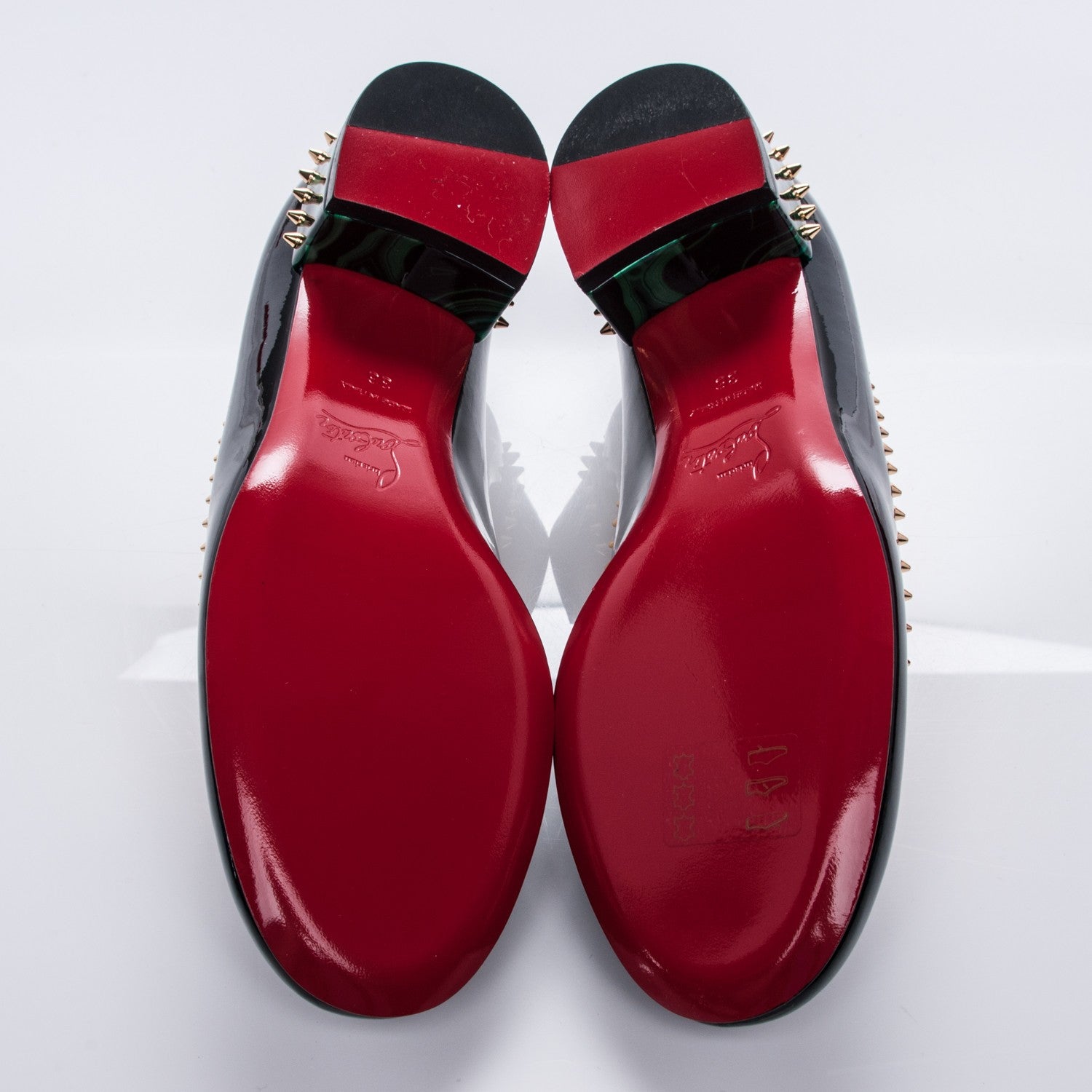 Christian Louboutin Patent Malachite Treliliane 30 Pumps 36 Black Vert 5 of 7