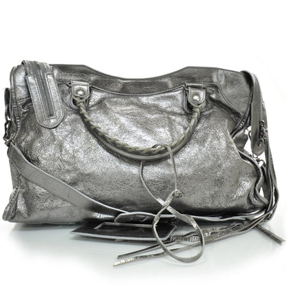 Balenciaga Agneau City Metallic Pewter 4 of 11