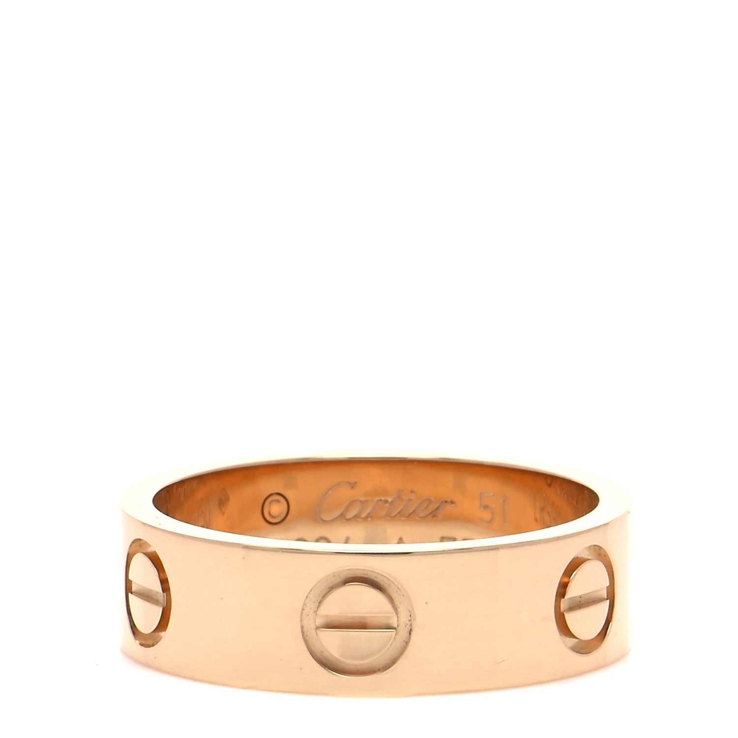 Cartier 18K Yellow Gold 5.5mm LOVE Ring 51 5.75 1 of 6