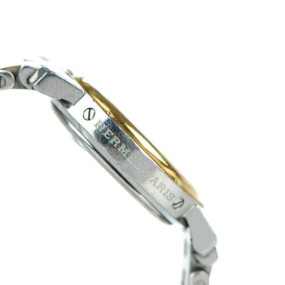 Hermes Stainless Steel 24mm Clipper Quartz Watch Gold 7 of 10