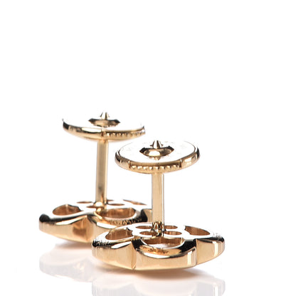 Van Cleef & Arpels 18K Yellow Gold Mother of Pearl Pure Alhambra Earrings 3 of 6