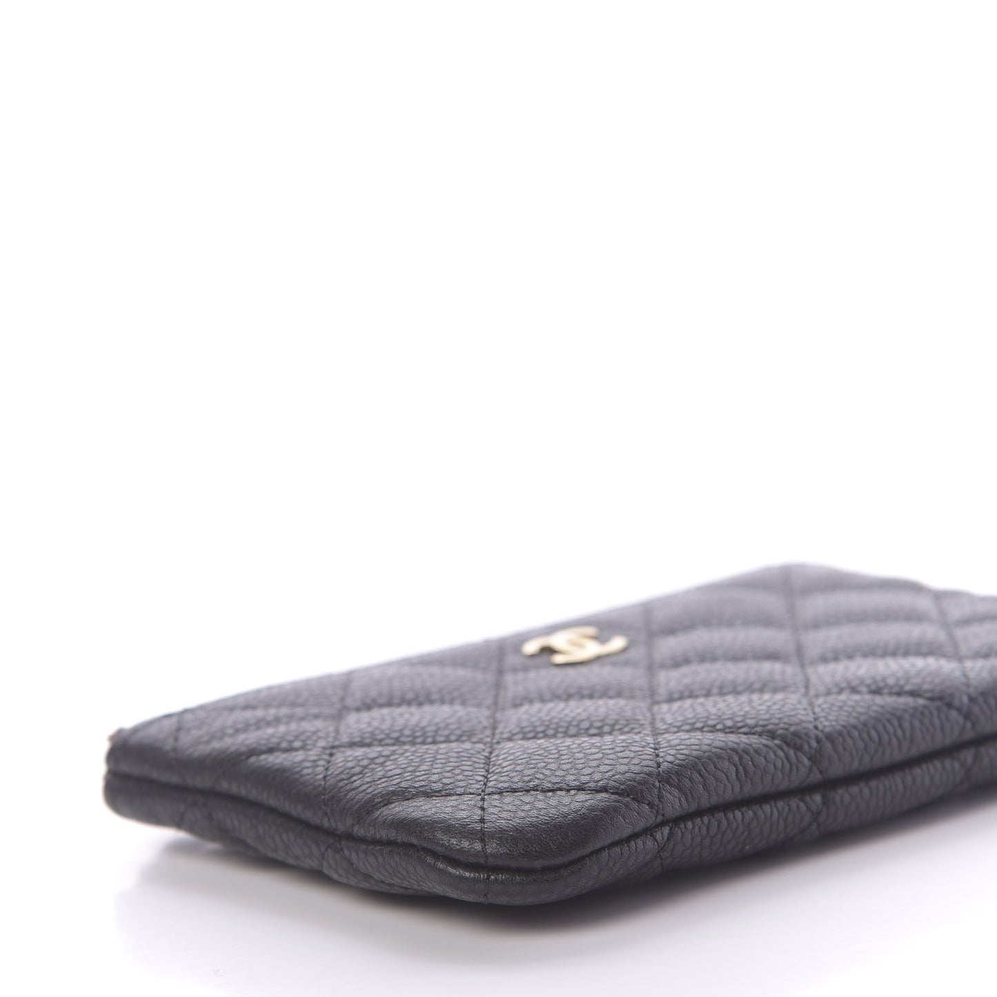 Caviar Quilted Small Cosmetic Case Black