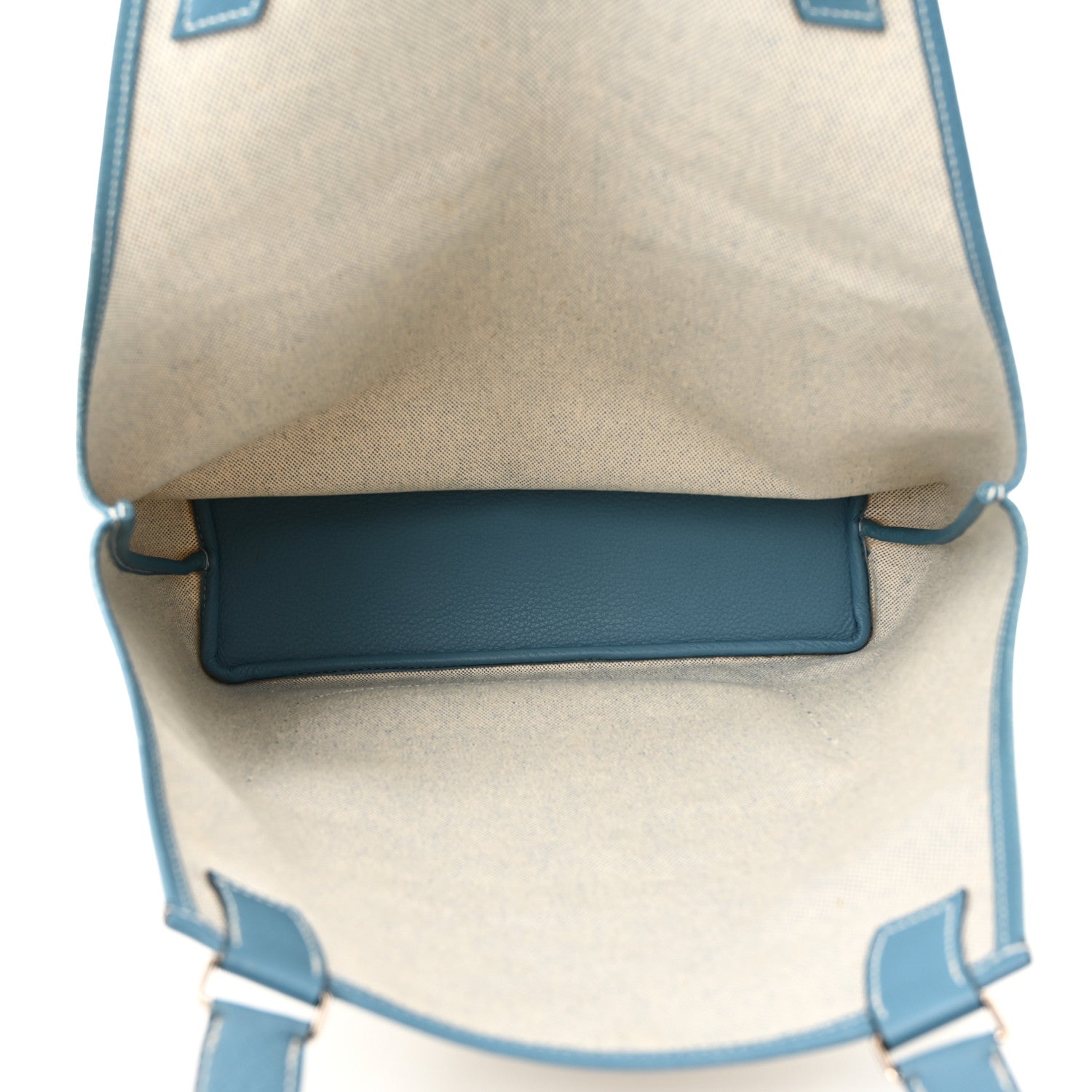 Hermes Toile Taurillon Clemence Jardinier PM Blue Jean 5 of 14
