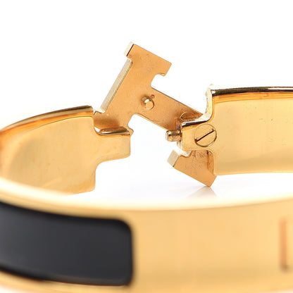 Hermes Enamel Narrow Clic Clac H Bracelet PM Black 4 of 5