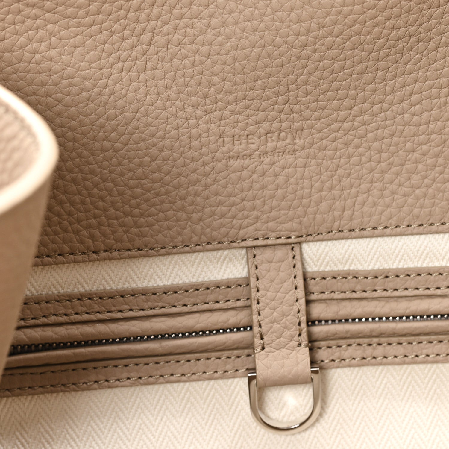 The Row Matte Grained Calfskin Soft Margaux 15 Dark Taupe 6 of 9
