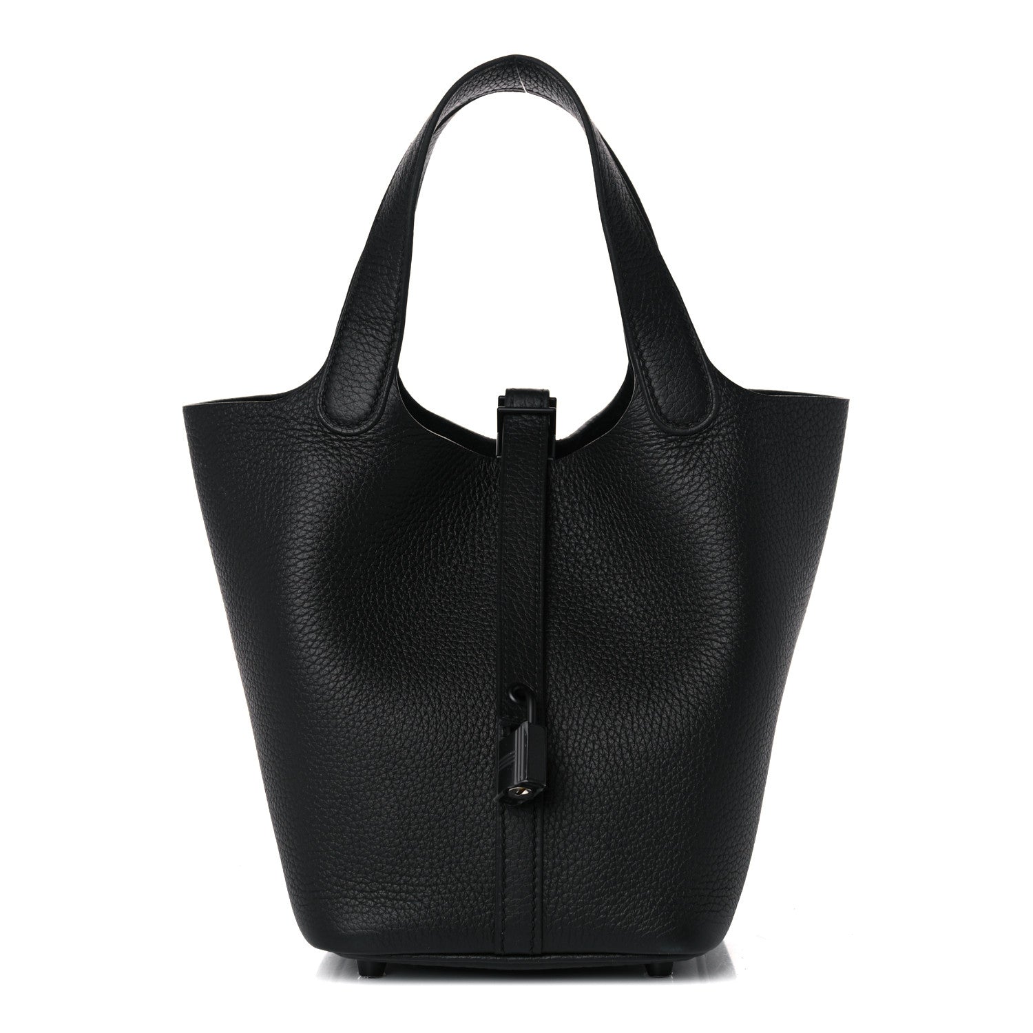 Hermes Taurillon Clemence Monochrome Picotin Lock 18 PM Black 1 of 9