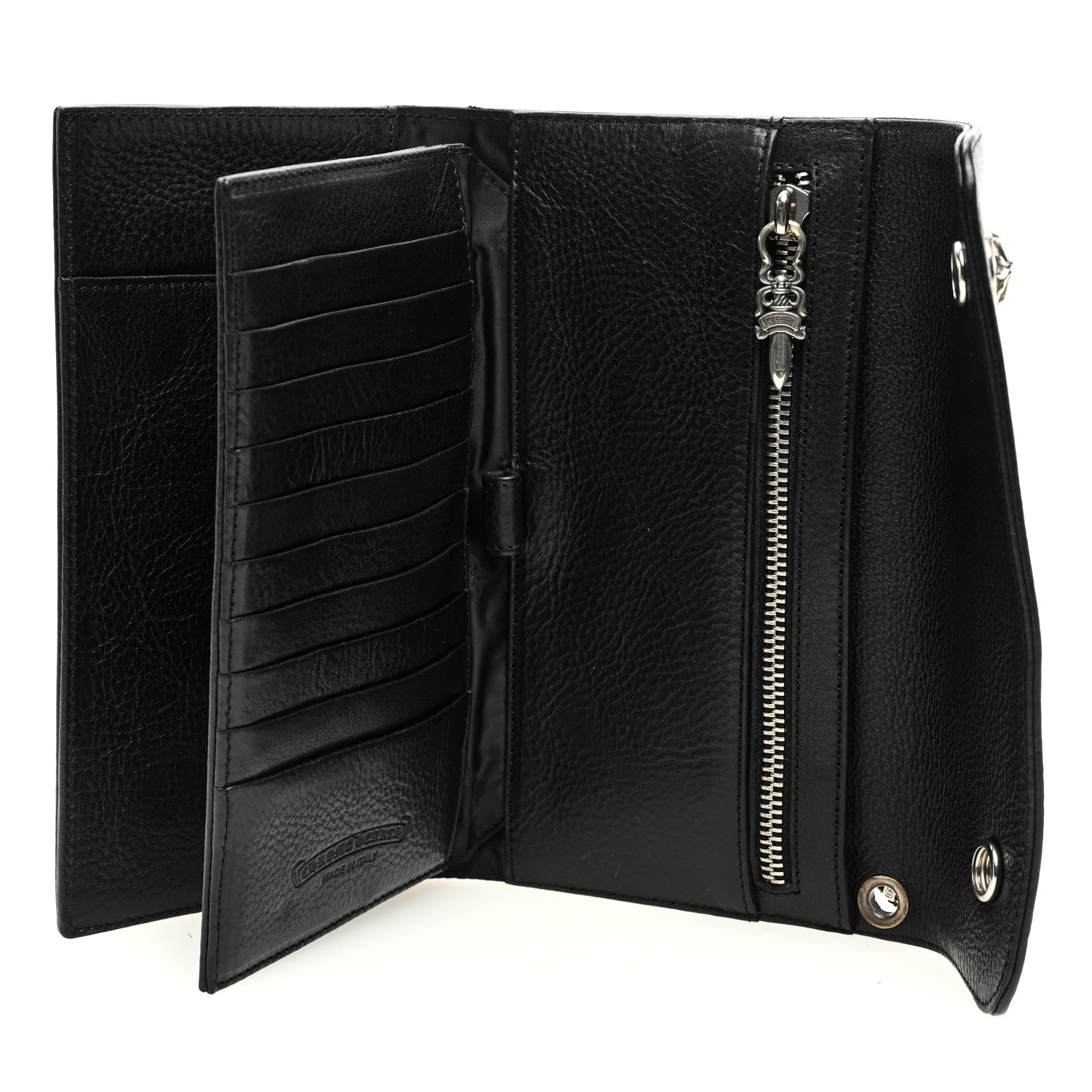 Chrome Hearts Grained Calfskin Dagger Long Wallet Black 5 of 6