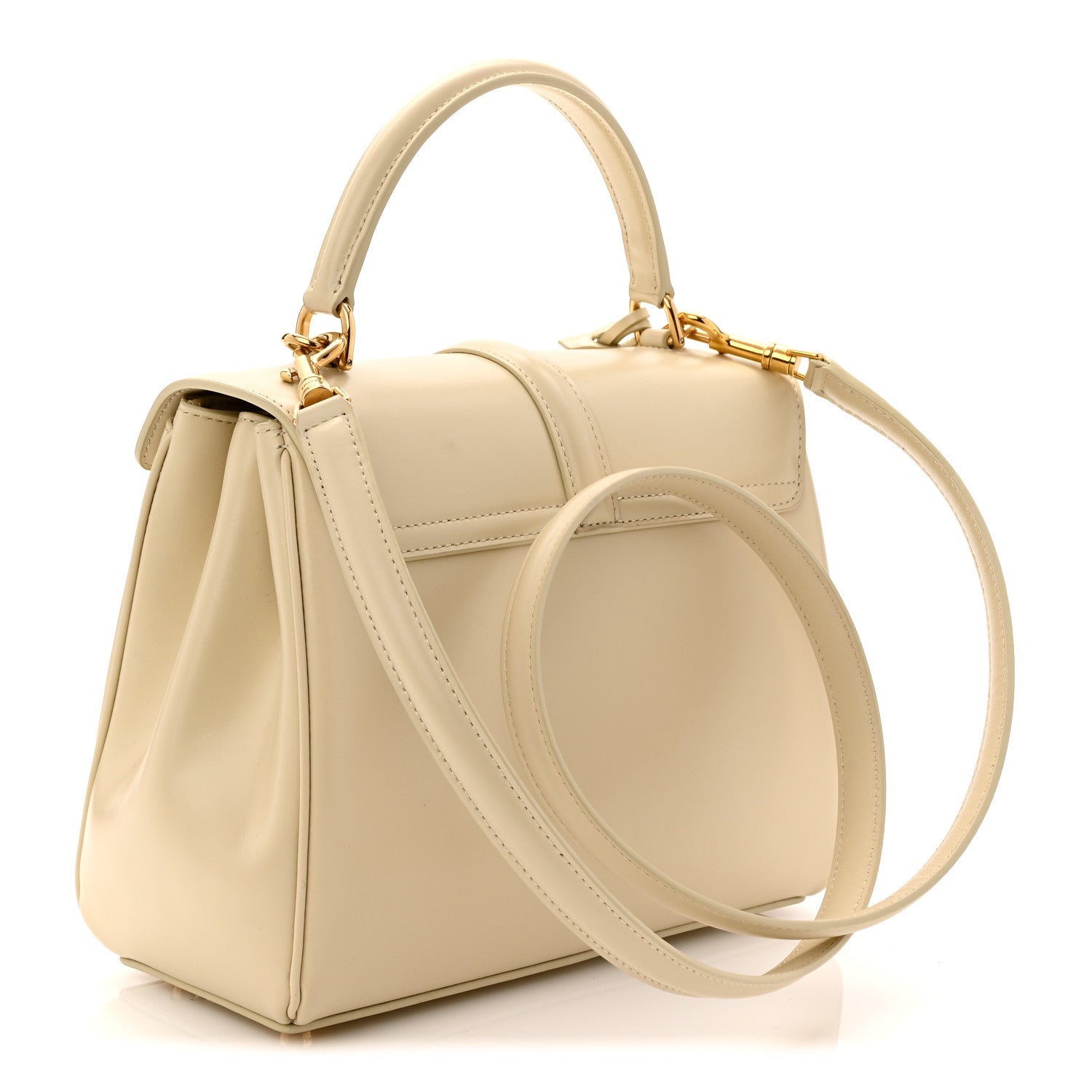 Celine Satinated Calfskin Small 16 Top Handle Bag Beige 5 of 25
