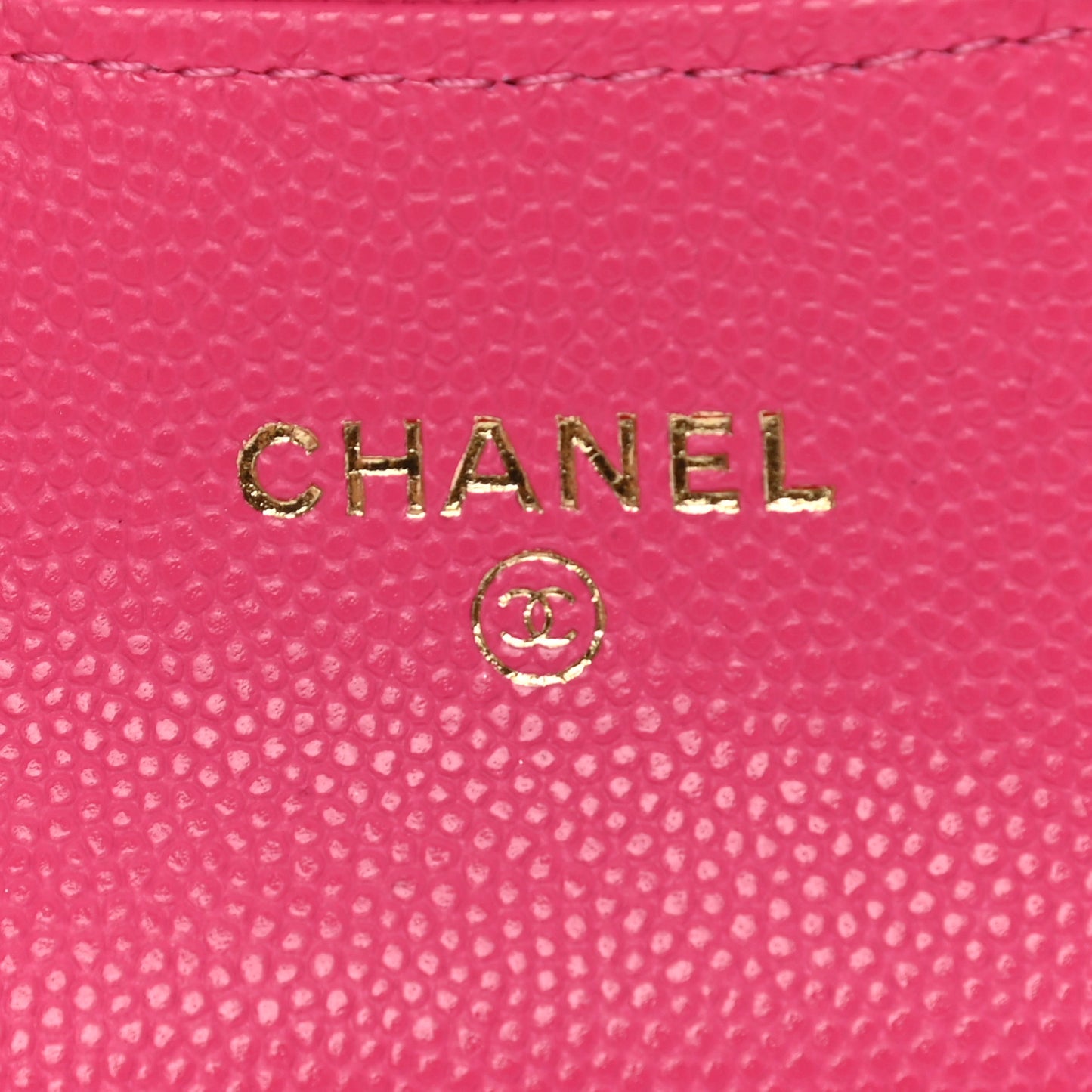 Caviar Quilted Flap Card Holder Chain Wristlet Rose