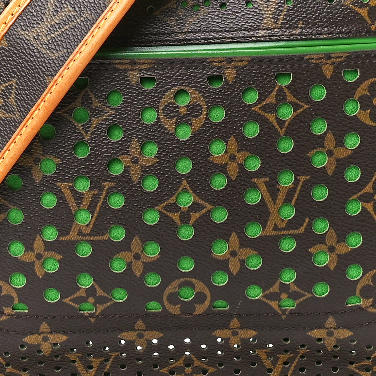 Monogram Perforated Musette Green