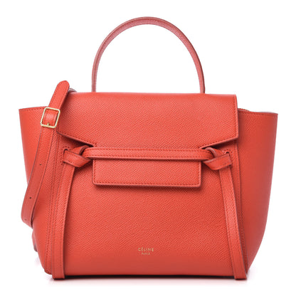 Celine Grained Calfskin Nano Belt Bag Carnelian 1 of 9
