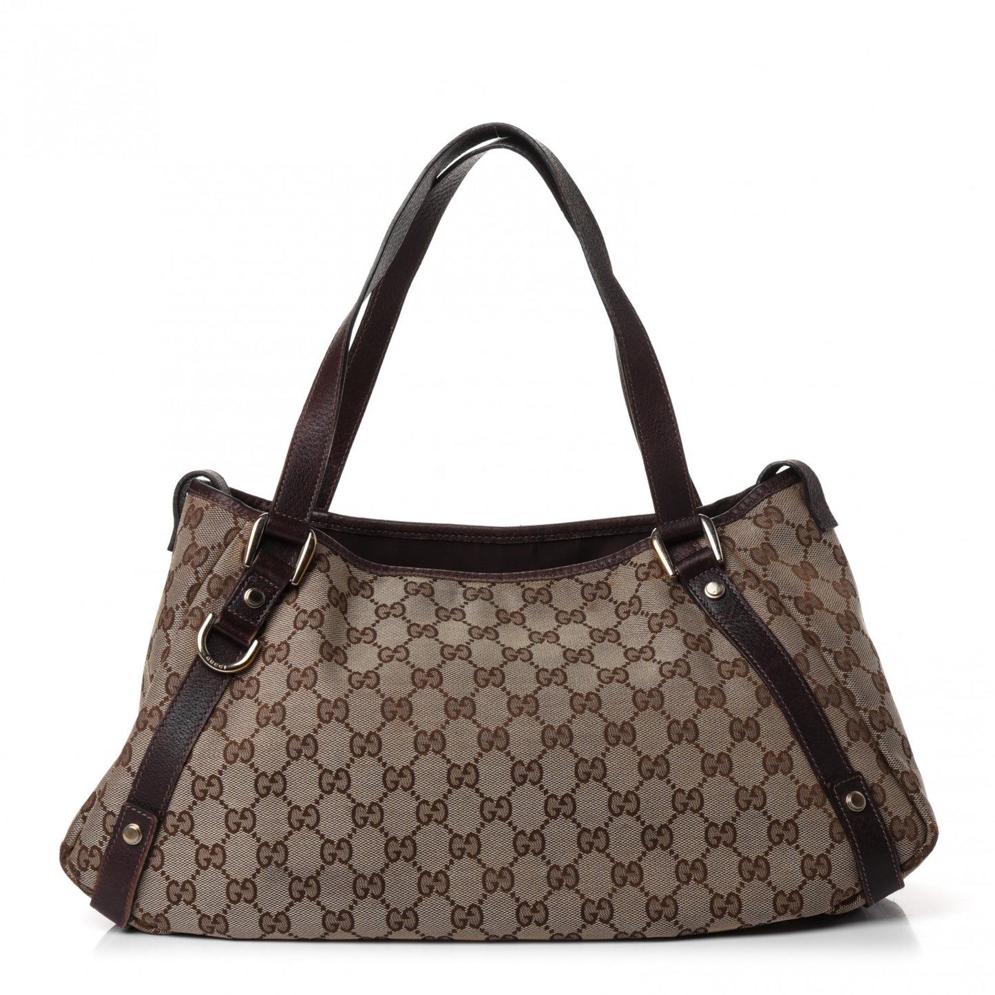 Monogram Medium Abbey Shoulder Bag Dark Brown