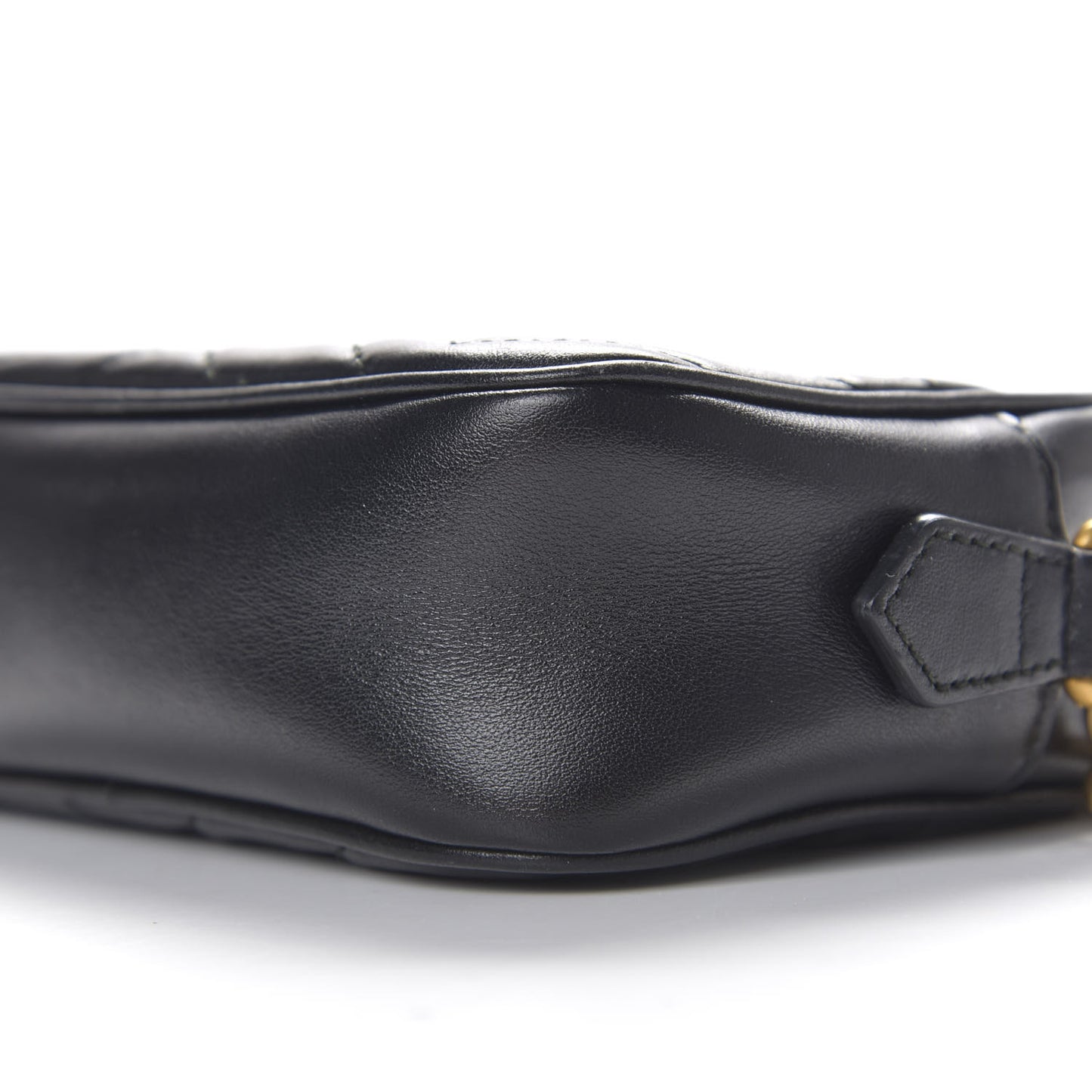 Calfskin Matelasse Mini GG Marmont Chain Shoulder Bag Black