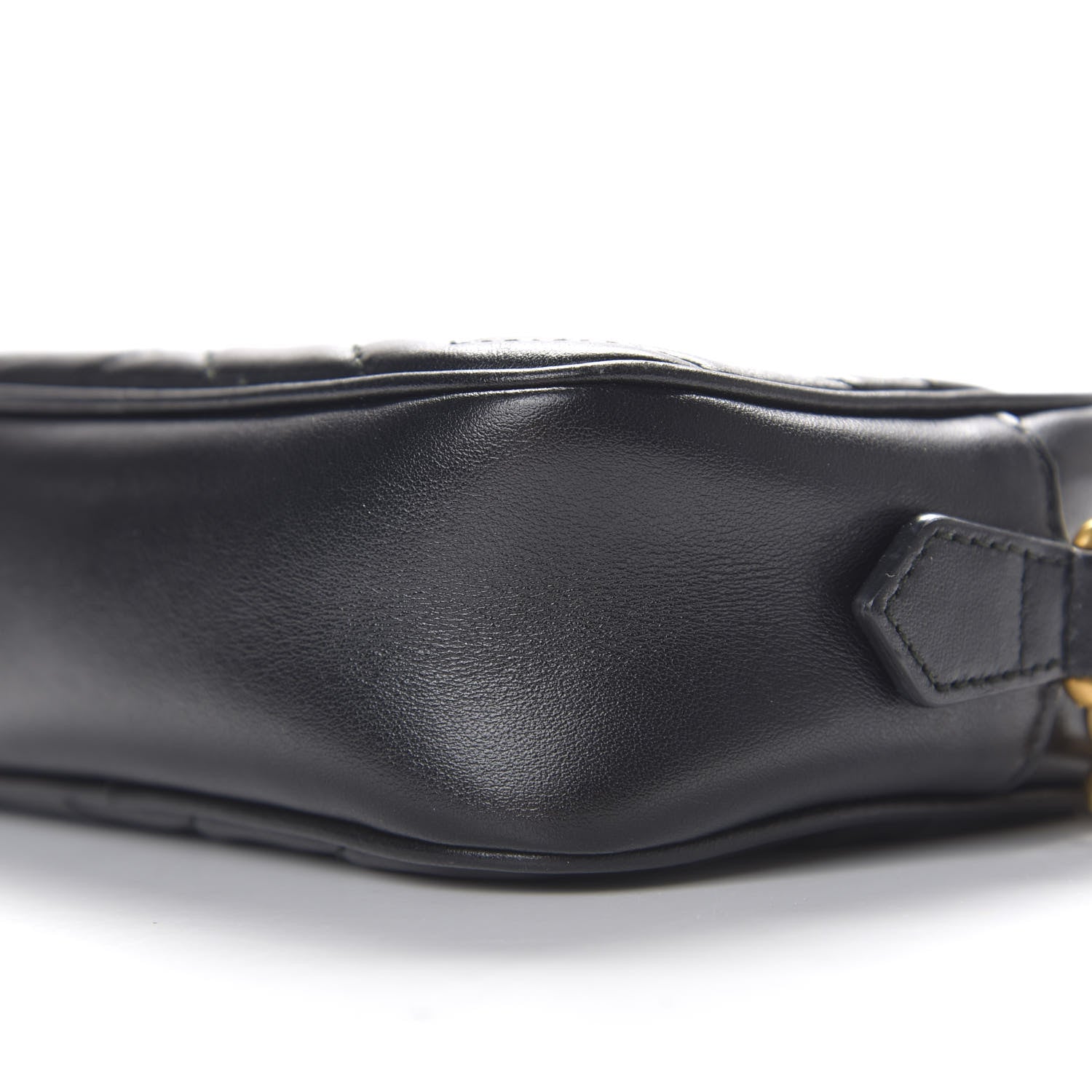 Gucci Calfskin Matelasse Mini GG Marmont Chain Shoulder Bag Black 6 of 11