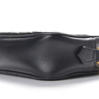 Gucci Calfskin Matelasse Mini GG Marmont Chain Shoulder Bag Black 6 of 11