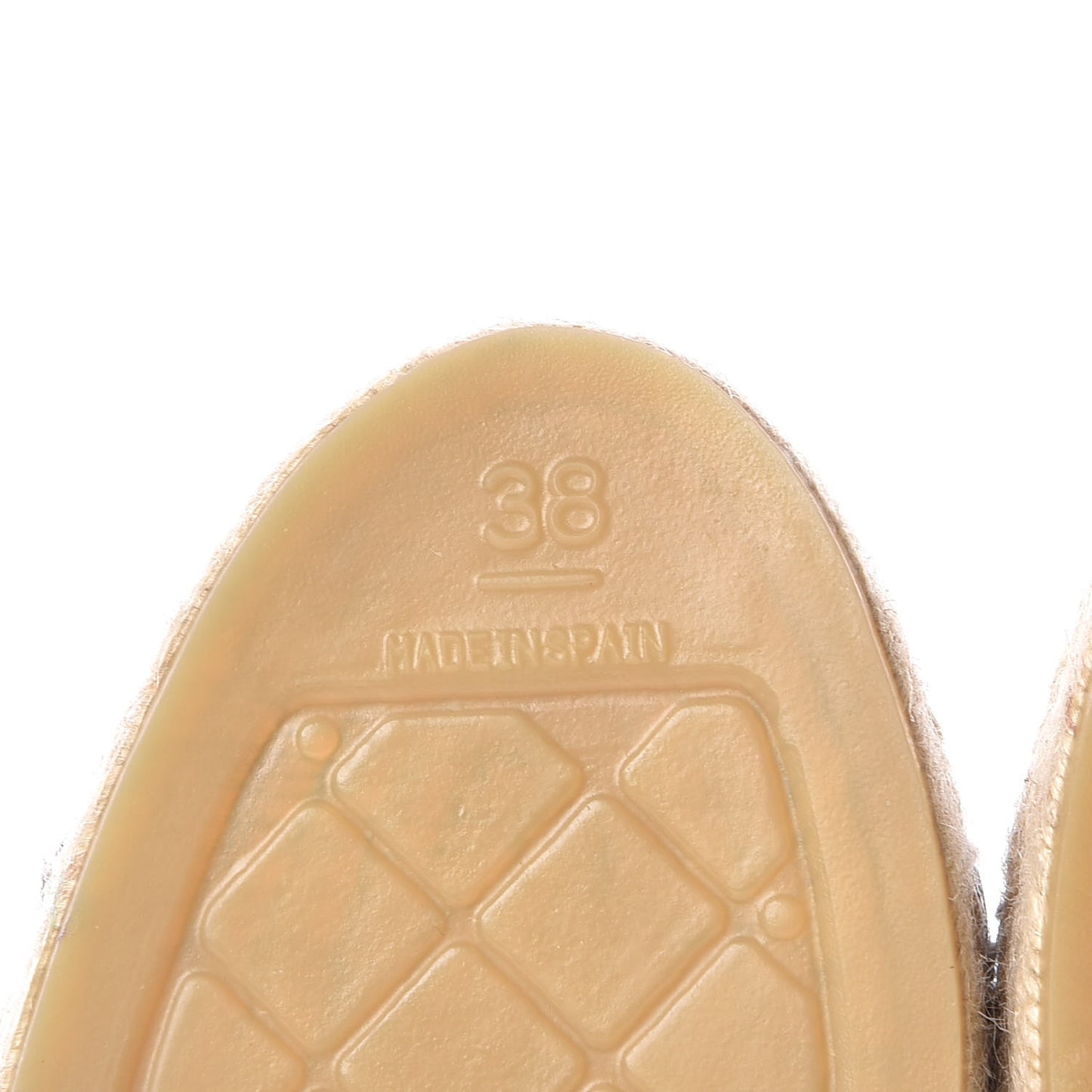 Lambskin CC Espadrilles 38 Beige Black