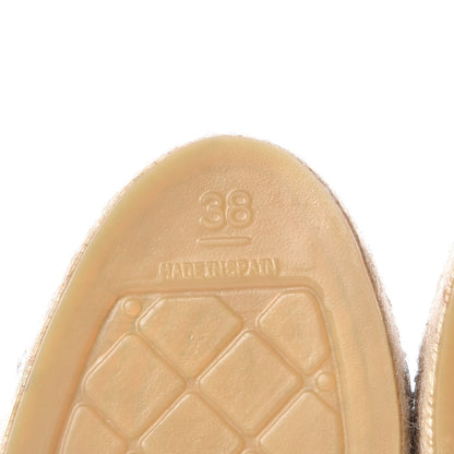 Chanel Lambskin CC Espadrilles 38 Beige Black 8 of 11