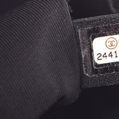 Chanel Sheepskin Quilted Camellia Flap Black 7 of 10