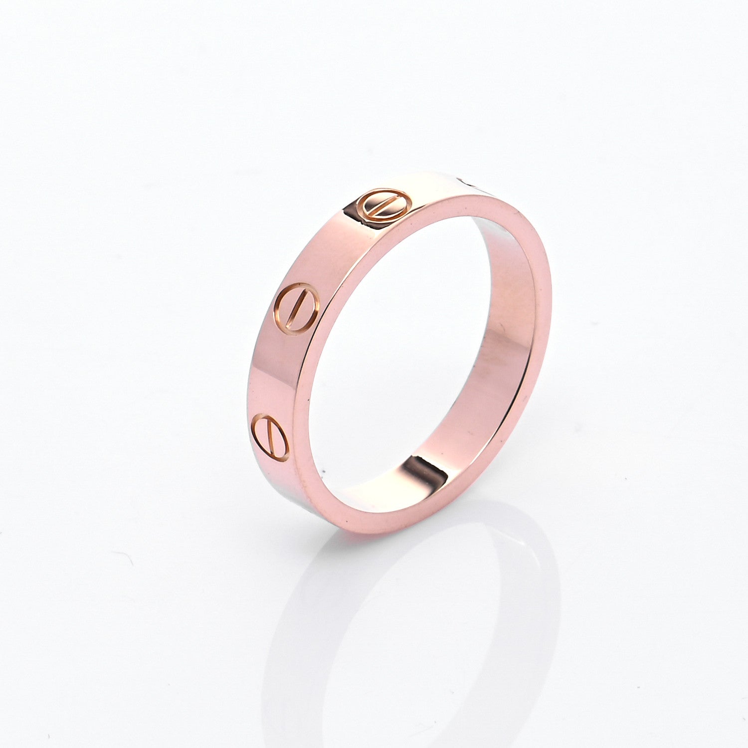 Cartier 18K Pink Gold 3.5mm LOVE Wedding Band Ring 53 6.25 5 of 5