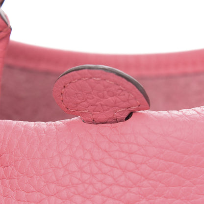 Hermes Taurillon Clemence Amazone Evelyne TPM Rose Azalee Rouge Pivoine 8 of 11