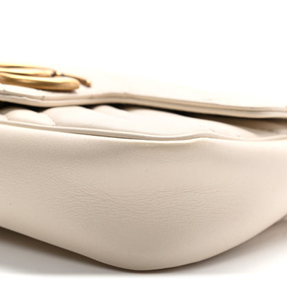 Gucci Calfskin Matelasse Super Mini GG Marmont Shoulder Bag White 10 of 10