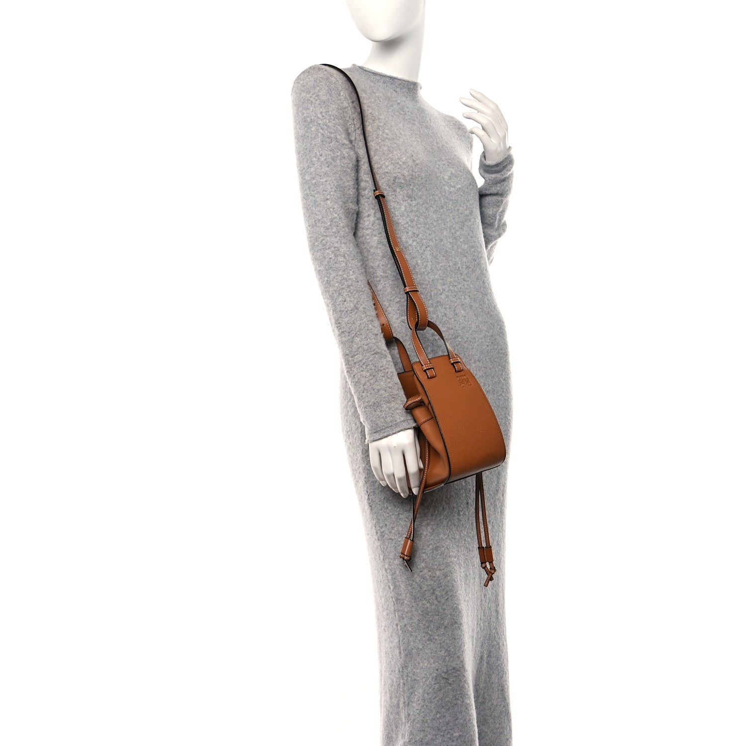 Loewe Calfskin Mini Hammock Shoulder Bag Tan 2 of 12