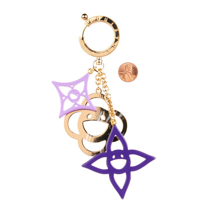 Louis Vuitton Brass Enamel Cosmic Blossom Bag Charm Violet 2 of 4