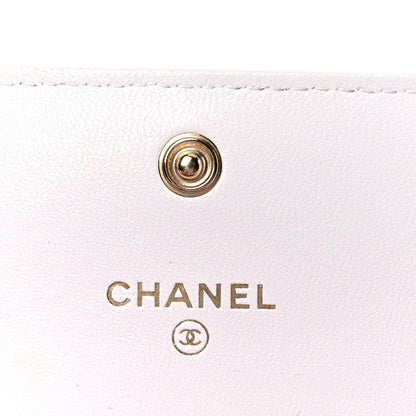Chanel Lambskin Quilted Chanel 19 Flap Coin Purse With Chain White 6 of 9