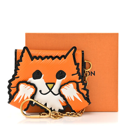 Louis Vuitton Epi Calfskin Grace Catogram Cat Card Holder Orange 12 of 12