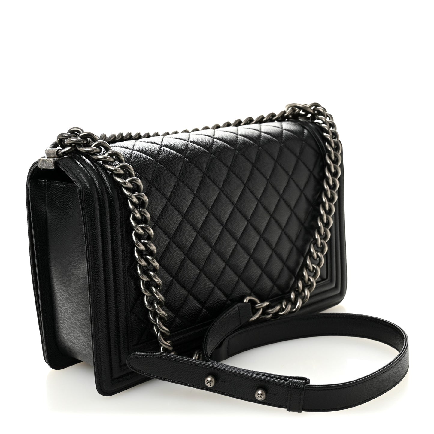 Caviar Quilted New Medium Boy Flap Black