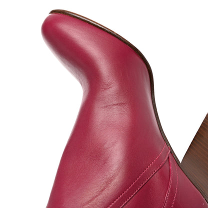 Valentino Garavani Calfskin Rockstud Tall Boots 37 Red 10 of 15