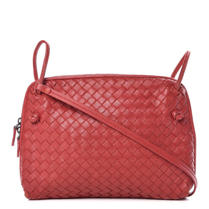 Bottega Veneta Nappa Intrecciato Nodini Crossbody Messenger Red 2 of 29