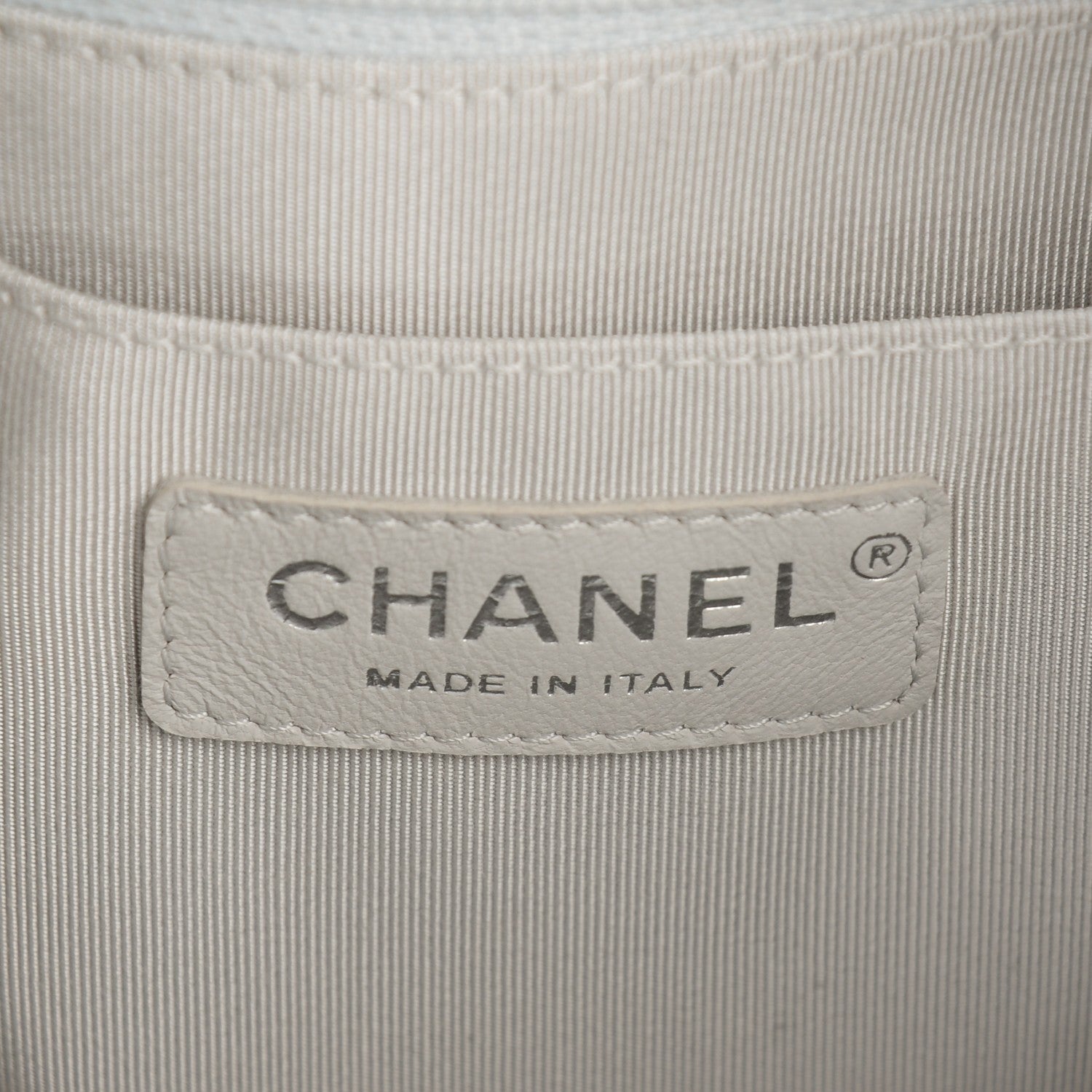 Chanel Iridescent Calfskin Chevron Small Urban Spirit Drawstring Bag Silver 5 of 7