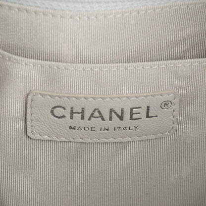 Chanel Iridescent Calfskin Chevron Small Urban Spirit Drawstring Bag Silver 5 of 7