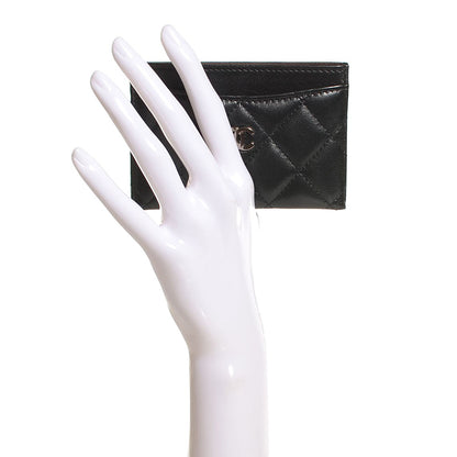 Chanel Lambskin Quilted Card Holder Black 2 of 9
