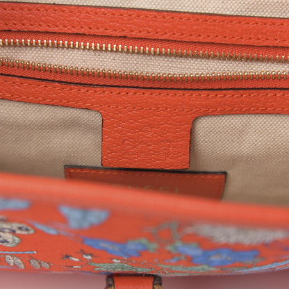 Gucci Canvas Flora Medium Jackie Hobo Orange 6 of 11