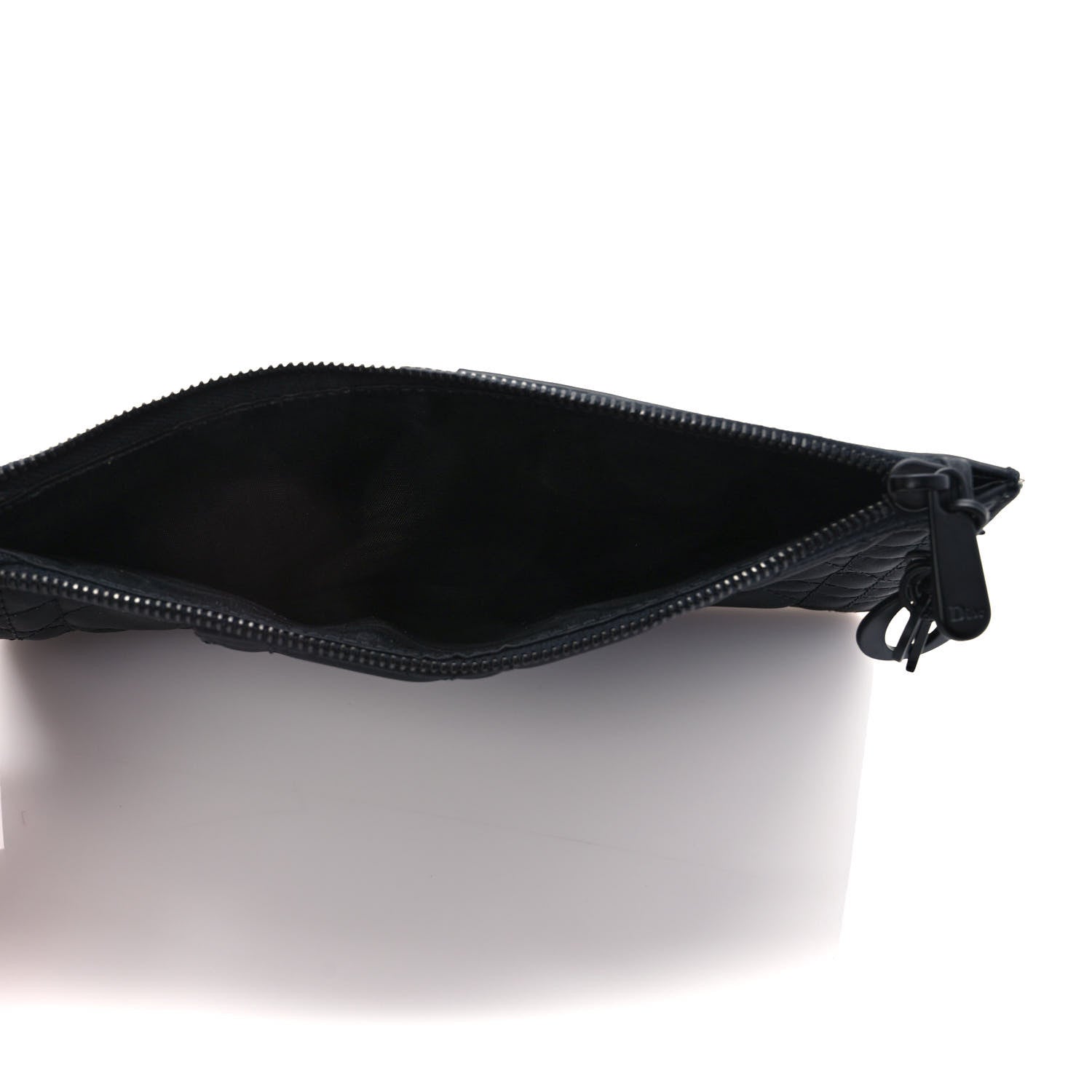 Christian Dior Ultra Matte Calfskin Cannage Large Lady Dior Zip Wallet Black 5 of 6