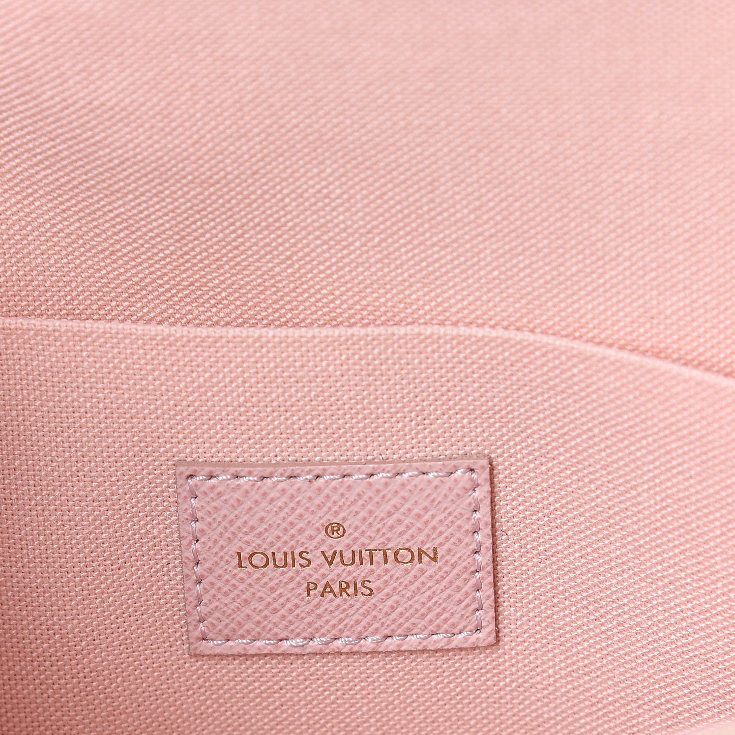 Damier Azur Pochette Felicie Chain Wallet Rose Ballerine