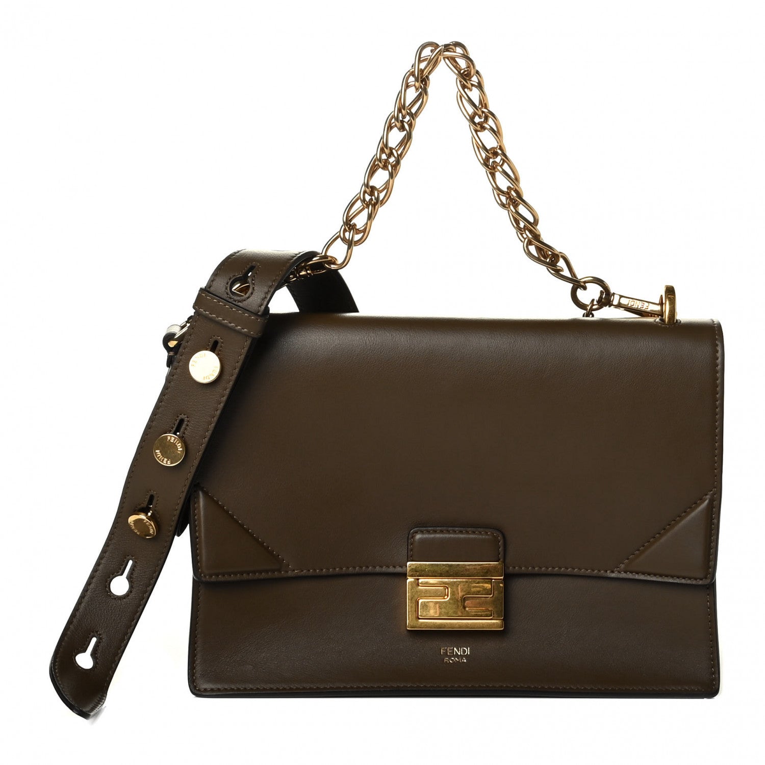 Fendi Vitello Grace Matte F is Fendi Kan U Shoulder Bag Wood 1 of 6