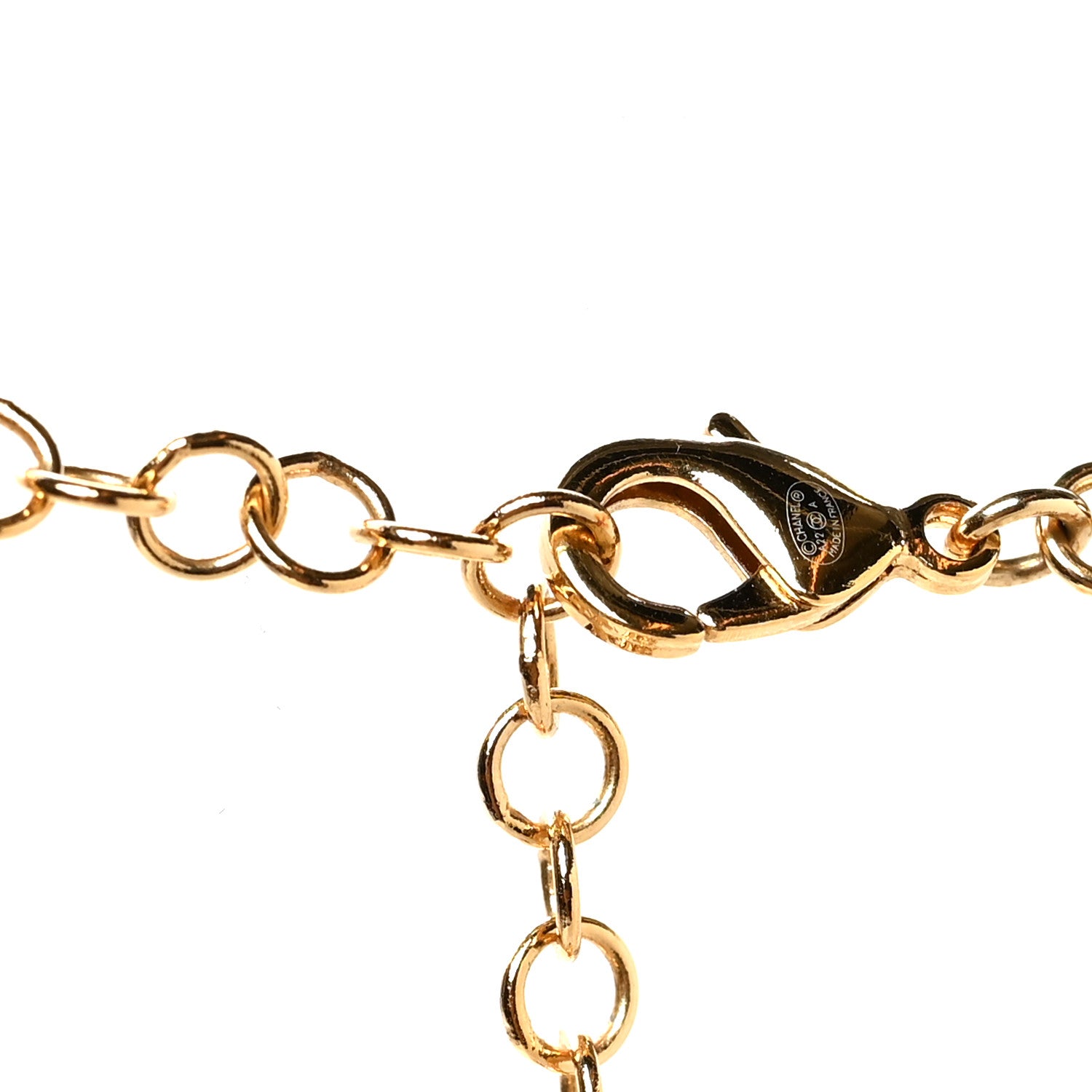 Chanel Metal Lambskin Enamel CC Choker Gold Black 4 of 5