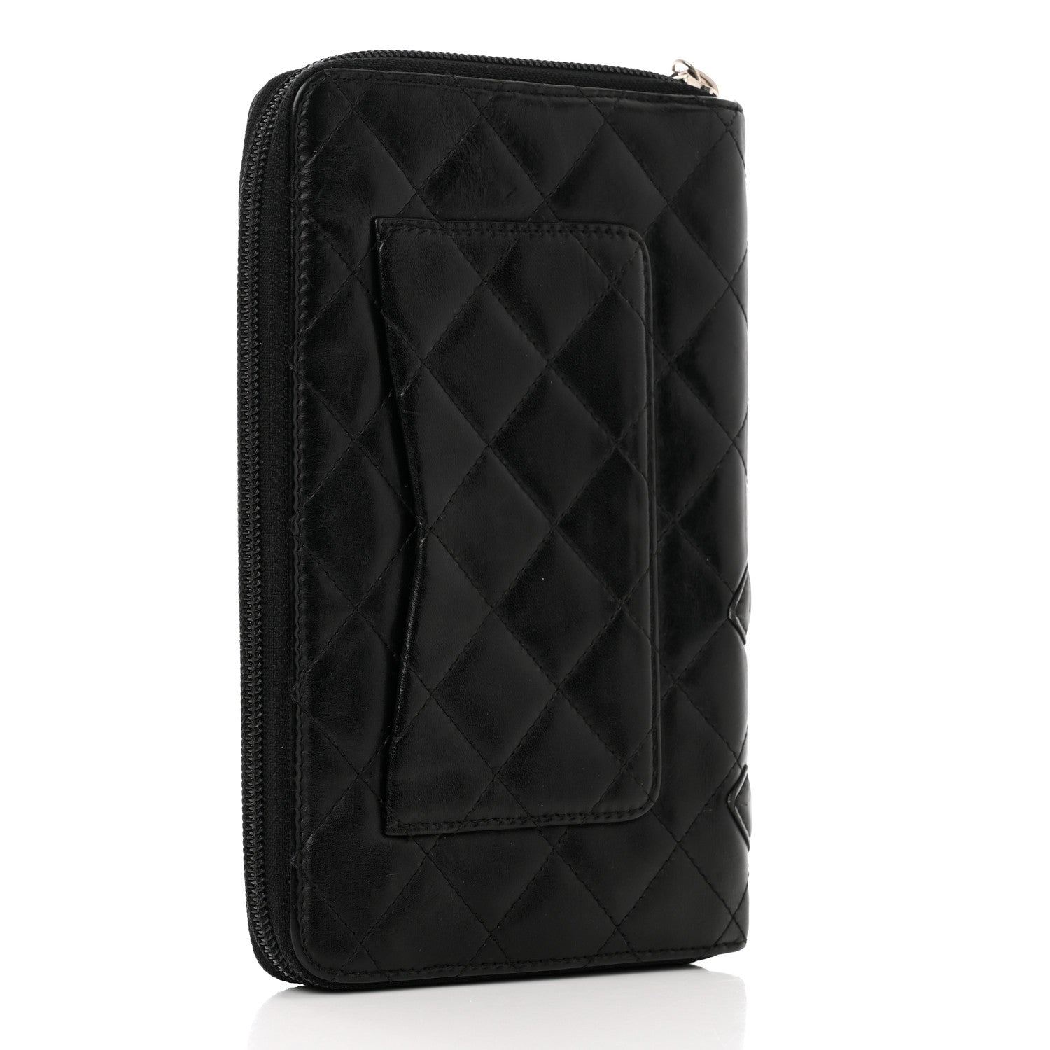 Chanel Calfskin Cambon Zip Around Organizer Wallet Black 3 of 12