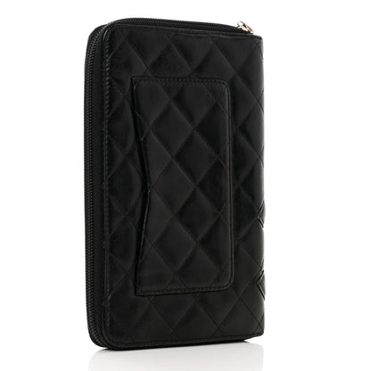 Chanel Calfskin Cambon Zip Around Organizer Wallet Black 3 of 12