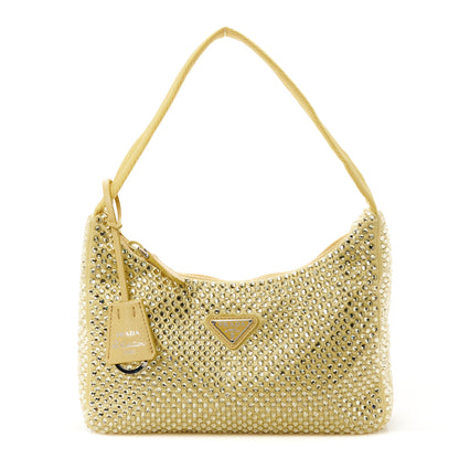 Prada Satin Crystal Mini Re-Edition 2000 Bag Ananas 1 of 10