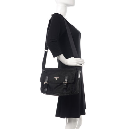 Prada Nylon Vela Messenger Bag Black 2 of 12