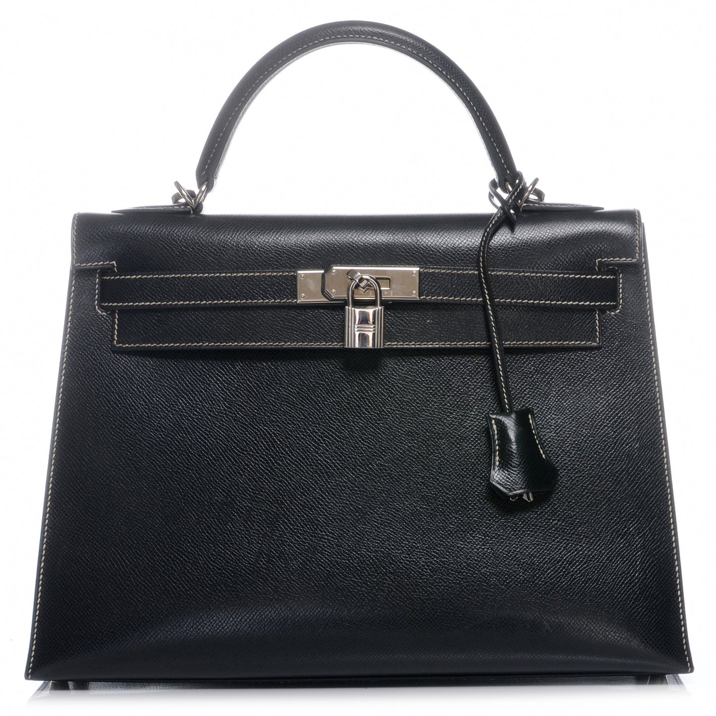 Veau Grain Lisse Kelly Sellier 32 Black