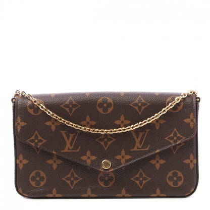 Louis Vuitton Monogram Pochette Felicie Chain Wallet Fuchsia 3 of 9