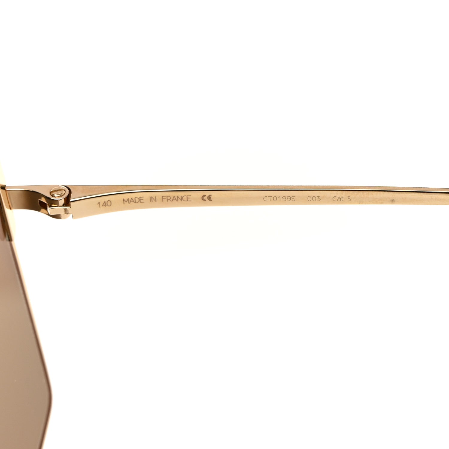 Cartier Panthere De Cartier Square Sunglasses Gold 5 of 8
